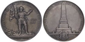 Schweiz
 Br - Medaille 1888 versilbert, auf die V. Säkularfeier der Schlacht bei Naefels, von Chr. Bühler & E. Durussel , Dm 47 mm. 39,70g f.stgl
