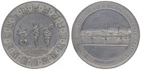 Schweiz Basel
 Zinnmedaille 1892 500 Jahre Zusammenschluss Gross und Klein-Basel´s, von A. Burger, Dm 34mm