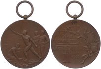 Schweiz
 Br - Medaille 1900 Sportwett-Kämpfe, von H, Bopp ,mit Original Öse, Dm 36mm