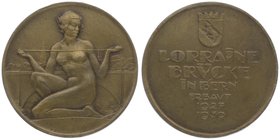Schweiz Bern
 Br - Medaille 1930 auf die Lorraine Brücke, erbaut 1927 - 1930, von P. Burkhard / Lugnano & Huguenin, Dm 41mm. 27,32g vz