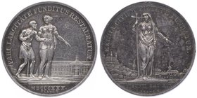 Franz I. 1806 - 1835
 Ag - Medaille 1830 auf die Renovierung des Spitals unter Ferdinand I., von I. Lang, Dm 41 mm. Preßburg. 26,29g. Wurzb. 7694. wi...