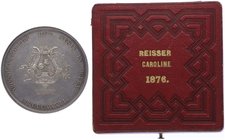 Franz I. 1806 - 1835
 Ag - Medaille 1832 Ehrenpreis des Konservatorium in Wien, verliehen Reisner Caroline 1876, ohne Sig. in Original Etui, Dm 54,5 ...