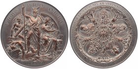 Franz Joseph I. 1848 - 1916
 Br - Medaille 1883 zur Erinnerung an die Verteidigung und den Entsatz von Wien, versilbert, von A. Scharff, Dm 73 mm. Wi...
