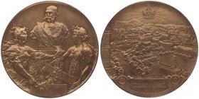 Franz Joseph I. 1848 - 1916
 Br - Medaille 1898 zur Erinnerung an das Dankbare Wien, von A. Scharff, Dm 60 mm. Wien. 82,70g vz/stgl