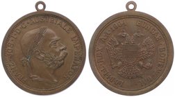 Franz Joseph I. 1848 - 1916
 Br. - Medaille 1904 Dm 39 mm, mit original Öse. 17,44g stgl