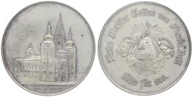 Franz Joseph I. 1848 - 1916
 Weißmetallmedaille 1907 ohne Signatur, 750 Jahre Maria Zell. 23,10g. 41mm vz