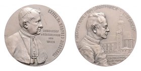 Franz Joseph I. 1848 - 1916
 Bronzemedaille 1908 zu Ehren Godfred Marschall Weihbischof und Generalvikar von Wien, zur Erinnerung an die Firmung, von...