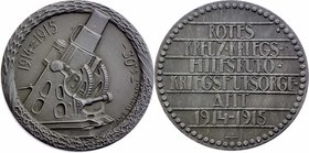 Franz Joseph I. 1848 - 1916
 Zinkmedaille 1914-15 Spendenmedaille für den 1. Weltkrieg, mattiert, geschwärzt, Dm 45,5 mm. Wien. 30,44g stgl