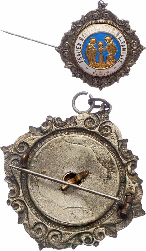 Franz Joseph I. 1848 - 1916
 Anstecker / Orden o. J. der J.M.J. Frauen Section ...