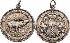 Ag Medaille 1926 a.d. Jagdleidenschaft des Arthur Krupp. 22,70g. 40mm vz/stgl