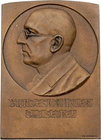 Cu Plakette o.J. von Isneugmi auf Dr. Ignaz Seipel. 112,70g. 75x52mm vz/stgl