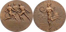 Bronzemedaille 1952 von Grienauer, Kammer der gewerblichen Wirtschaft für Johann Felkl. 152g. 71mm stgl