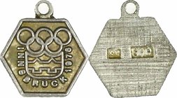 Ag Medaille 1976 a.d. Olympiade in Innsbruck, 8 eckig. 1,00g. 11mm vz/stgl