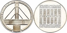 Silbermedaille 1979 Kalendermedaille, Dm 40 mm. 25,38g PP
