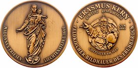 Bronzemedaille 1993 auf Erasmus Kern 1592-1659, Bildhauer. 50,50g. 50,5mm stgl