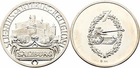 Silbermedaille o. J. Stadt Salzburg, Dm 34 mm. 9,62g PP