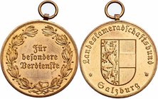 Salzburg - Erzbistum
 Bronzemedaille o. J. vergoldet, für besondere Verdienste, Landeskameradschaftsbund Salzburg, mit Öse. 17,60g. 35,50mm vz/stgl
