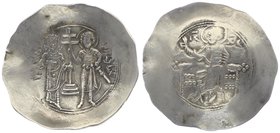 Byzantinische Münzen John II. Comneus 1118 - 1143
 Elektron Aspron trachy o. J. (1122-43) 4,18g. Sear 1942 ss