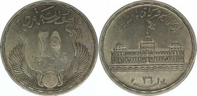 Ägypten
 25 Piastres AH 1375/1956 Birmingham. 17,44g. KM 385 stgl