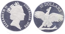 Australien Republik
 10 Dollar 1990 Piefort. 40,77g. KM P.2 PP