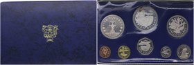 Barbados
 Münzsatz / Coin Set 1978 8 Stück, von 1 Cent bis 10 Dollar 1978 in Original Etui ( blau ), Franklin Mint. PP