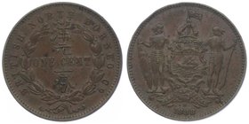 British Victoria 1837 - 1901
 One Cent 1888 H Birmingham. 9,16g. KM 2 f.vz