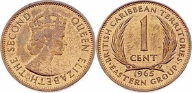 East Caribbean States Britische Kolonie
 1 Cent 1965 Birmingham. 5,62g. KM 2 stgl
