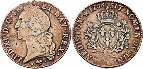 Frankreich Louis XV. 1715 - 1774
 Ecu 1766 L Bayonne Mint. 29,13g. Godanry 322, Dav. 1331 ss