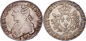 Frankreich Louis XVI. 1774 - 1793
 Ecu 1785 L Bayonne Mint. 29,11g. KM 564.9. kleiner Schrötlingsfehler im Avers vz/stgl
