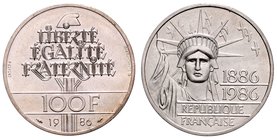 Frankreich Republik
 100 Francs 1986 Freiheitsstatue, Piefort PP