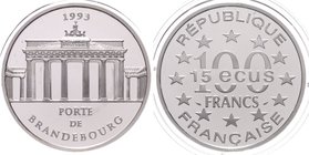 Frankreich Republik
 100 Francs 1993 Brandenburger Tor PP
