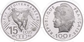 Frankreich Republik
 100 Francs 1993 Fußball PP