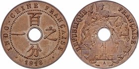 Französisch Indo China Französische Kolonie
 1 Cent 1916 A 4,98g. KM 12.1 stgl