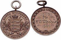 Großbritannien Victoria 1837 - 1901
 Bronzemedaille 1884 Middlesex, Gewinner bei H.W. Whirchela. London. 5,29g. H. - stgl