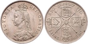 Großbritannien Victoria 1837 - 1901
 Florin 1887 Heaton. 11,32g. KM 762 stgl
