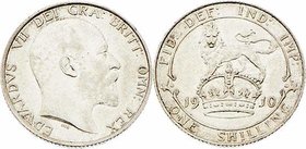 Großbritannien Edward VII. 1901 - 1910
 Shilling 1910 Heaton. 5,68g. KM 800 f.stgl