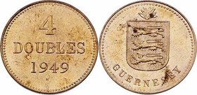 Guernsey Georg VI. 1936 - 1952
 4 Doubles 1949 H Birmingham. 4,90g. KM 13 EA