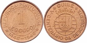 Guinea - Bissau Portugiesische Kolonie
 1 Escudo 1973 Lissabon. 7,60g. KM 7 stgl
