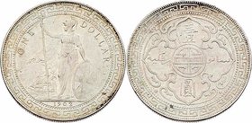 Hong - Kong Edward VII. 1901 - 1910
 Trade Dollar 1902 B Bombay. 26,95g. KM Tn5, Dav. 407 stgl
