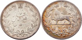 Iran Muzaffar al-Din Shah 1896 - 1907
 5000 Dinars SH 1320 / 1902 Teheran. 23,02g. KM 976 stgl