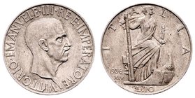 Italien Königreich
Viktor Emanuel III. 1900 - 1946 20 Lire 1928 VI Rom ss