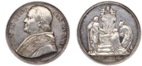 Italien Vatikan
Pius IX. 1846 - 1878 Ag Medaille Anno 26 Rom. 32,18g vz