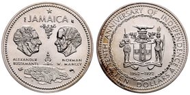 Jamaica
 10 Dollar o. J. (1972) 10 Jahre Unabhängigkeit stgl