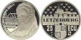 Luxemburg
 25 Ecu 1994 Maria Theresia, 0,925 Ag. Utrecht. 23,12g. Bruce II X- PP