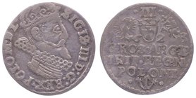 Polen Sigismund III. 1587 - 1632
 Dreigroschen / 3 Groschen 1623 2,00g. Gumowski 1138 ss