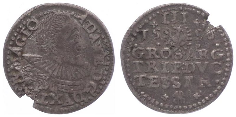 Polen Adam Wenzel 1594 - 1617
 III Groschen 1596 2,12g. Saurma 323/138. kleiner...