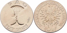 Polen Republik
 10 Zloty 1971 Probe /Cu-Ni. Warsaw. 9,56g. KM Pr185 stgl