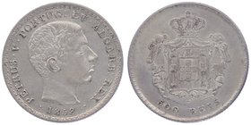 Portugal Pedro V. 1853 - 1861
 500 Reis 1858 12,50g. Gomes 08.02 vz