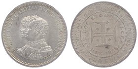 Portugal Carlos I. 1889 - 1908
 200 Reis 1898 5,00g. Gomes 10.01 vz