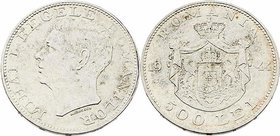 Rumänien Mihai I. 1940 - 1947
 500 Lei 1944 Paris. 12,07g. KM 65 vz/vz+